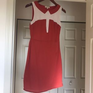 Sleeveless burnt orange dress